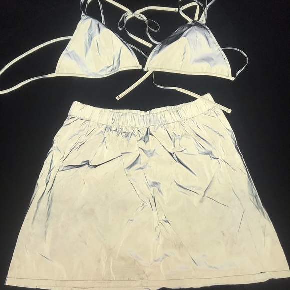 Two-piece reflective skirt and bra - Picture 1 of 2
